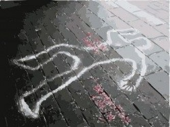Chalk outline of a body